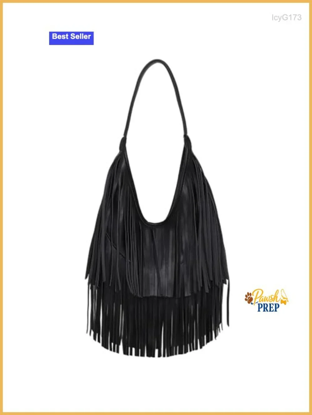 Fringe Hobo Shoulder Bag Vegan Leather Layered Tassel Women Purse